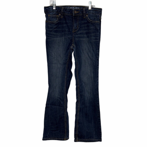 Cherokee Girls 12 Dark Blue Boot Cut Stretch Denim Jeans